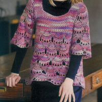 Blusa a crochet para invierno