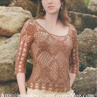 Blusa en crochet calada