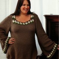 Blusa en ganchillo talla grande