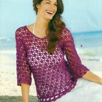Sencilla blusa en ganchillo